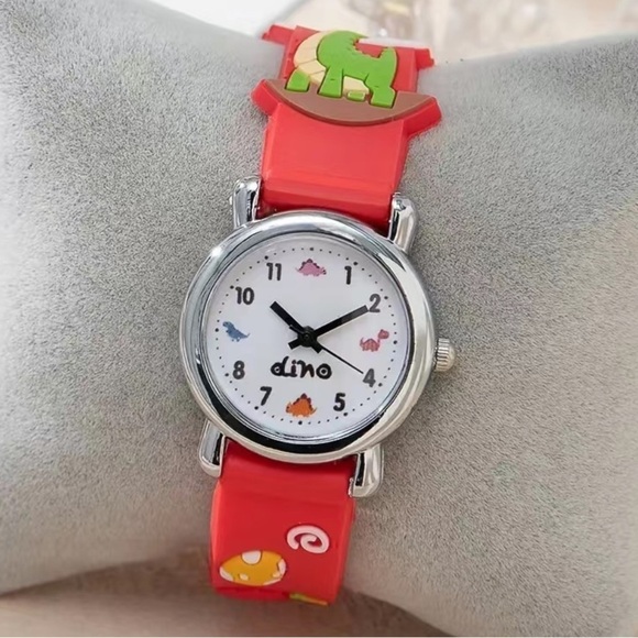 Watch Dinosaur Dino Youth Quartz Silicone Colorful Buckle Band Analog - Picture 8 of 16
